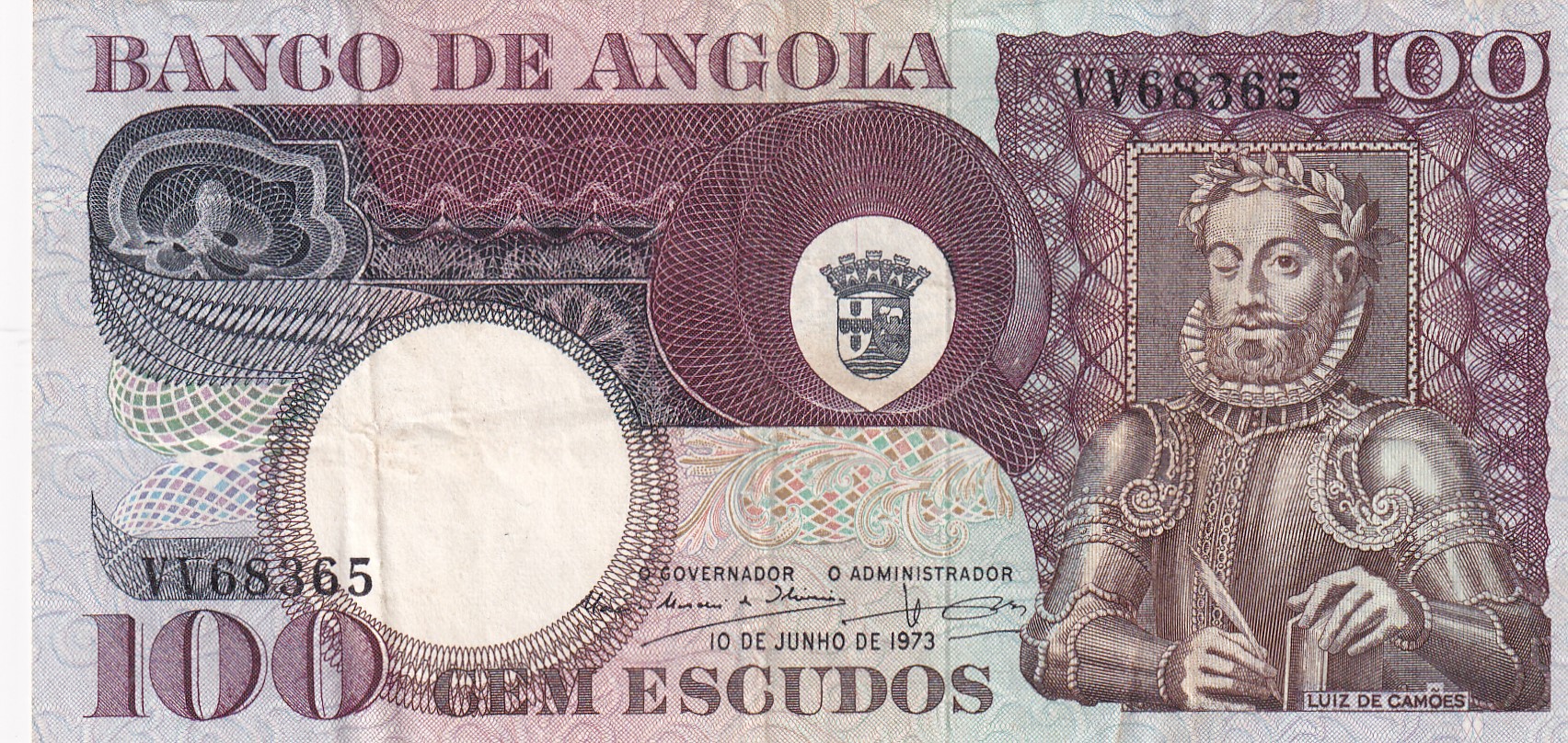 CRBX0972 CRBX0972 BILLETE ANGOLA 100 ESCUDOS 1973 MBC - Imagen 1