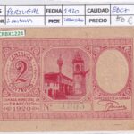 CRBX1224 BILLETE PORTUGAL TRANCOZO 2 CENTAVOS 1920 EBC+