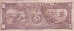CRBX1369 BILLETE CUBA 10 PESOS 1960 USADO - Imagen 2