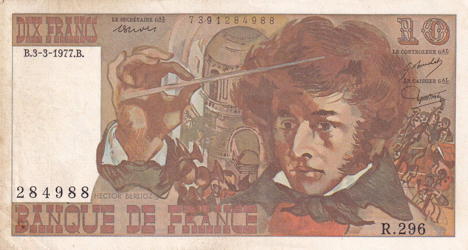 CRBX1460 CRBX1460 BILLETE FRANCIA 10 FRANCOS 1976 MBC - Imagen 1