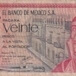 CRBX2087 BILLETE MEXICO 20 PESOS 1976 USADO