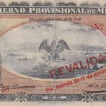 CRBX2091 BILLETE MEXICO 100 PESOS 1914 SELLO REVALIDADO BC