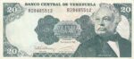 CRBX2368 BILLETE VENEZUELA 20 BOLIVARES 1992 USADO