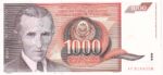 CRBX2410 BILLETE YUGOSLAVIA 1000 DINARAS 1990 SIN CIRCULAR