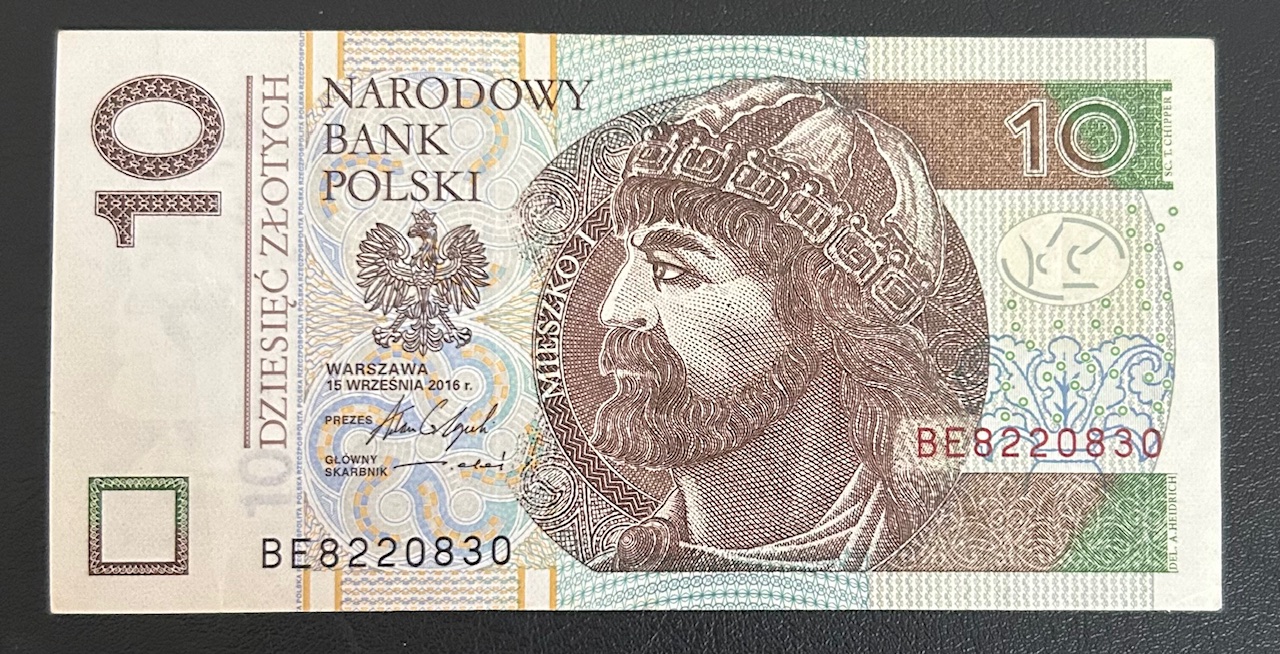 CRBX2449 CRBX2449 BILLETE POLONIA 10 ZLOTYCH 2016 SIN CIRCULAR - Imagen 1