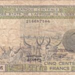 CRBX2603 BILLETE AFRICA OESTE (SENEGAL) 500 FRANCOS 1981 MC