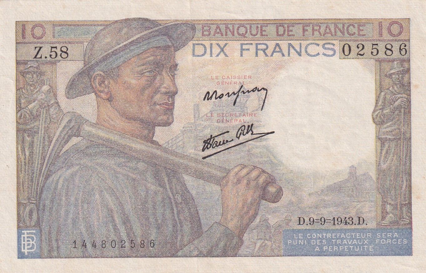 CRBX2641 CRBX2641 BILLETE FRANCIA 10 FRANCOS 1943 EBC - Imagen 1