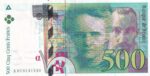 CRBX2653 BILLETE FRANCIA 500 FRANCOS 1994 MBC+ SERIE A