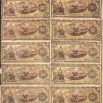 CRBX2679 LOTE 14 BILLETES MEXICO 5 PESOS 1914 REVALIDADO MBC
