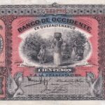 CRBX2700 BILLETE GUATEMALA QUEZALTENANGO 100 PESOS 1918 RESTAURADO