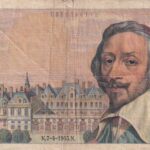 CRBX2721 BILLETE FRANCIA 1000 FRANCOS 1966 CON AGUJA BC