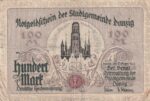 CRBX2735 BILLETE ALEMANIA 100 MARCOS DANZIG 1922 MC