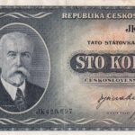 CRBX2747 BILLETE CHECOSLOVAQUIA 100 KORUN 1945 SERIE JK EBC