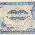 CRBX2758 BILLETE GAMBIA 25 DILASIS 1990 SERIE C EBC