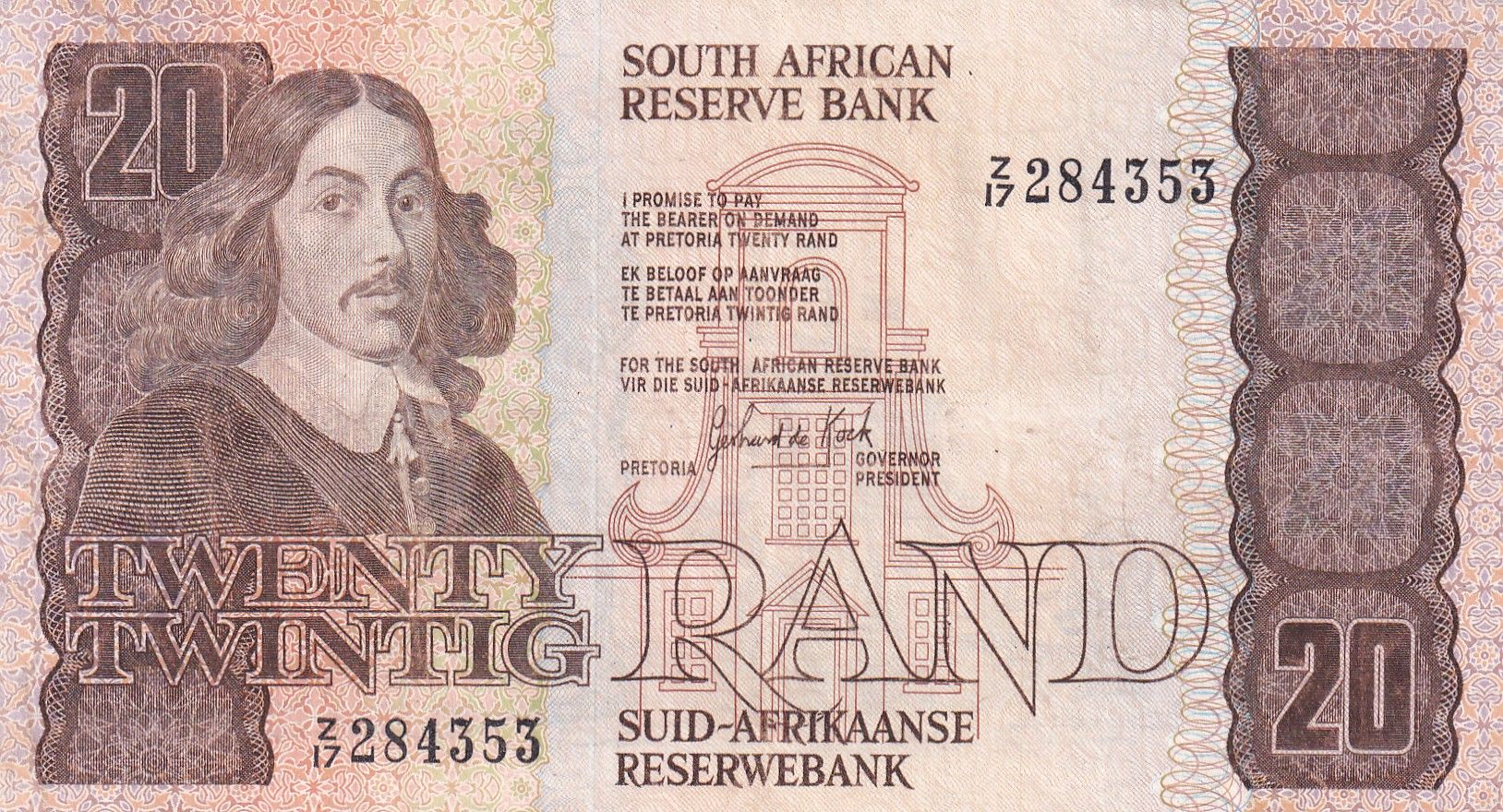 CRBX2767 CRBX2767 BILELTE SUDAFRICA 20 RAND SERIE Z/17 S/C- - Imagen 1
