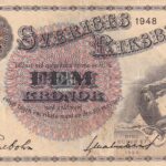 CRBX2779 BILLETE SUECIA 5 KRONOR 1948 SERIE A MBC