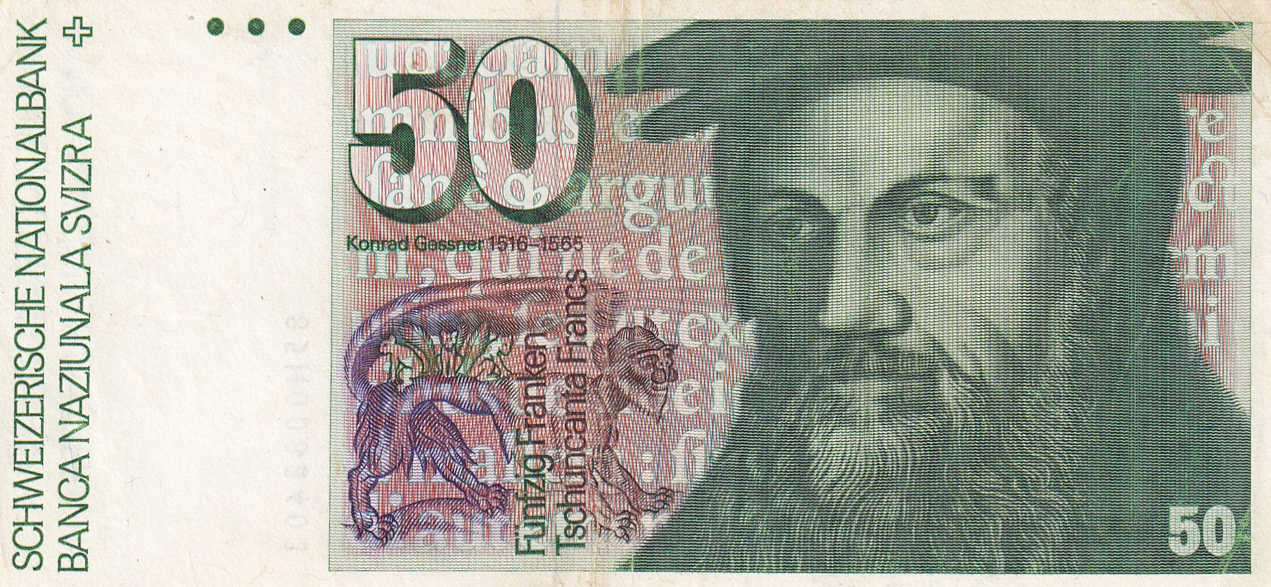 CRBX2797 CRBX2797 BILLETE SUIZA 50 FRANCOS 1988-98 SERIE H EBC+ - Imagen 1