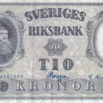 CRBX2807 BILLETE SUECIA 10 KRONOR 1958 BC