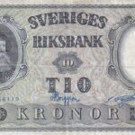 CRBX2808 BILLETE SUECIA 10 KRONOR 1954 BC