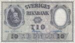 CRBX2808 BILLETE SUECIA 10 KRONOR 1954 BC