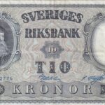 CRBX2809 BILLETE SUECIA 10 KRONOR 1953 BC