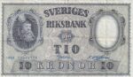 CRBX2809 BILLETE SUECIA 10 KRONOR 1953 BC