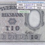 CRBX2811 BILLETE SUECIA 10 KRONOR 1951 MBC