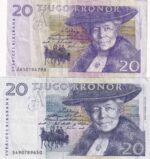CRBX2812 LOTE 2 BILLETES SUECIA 20 KRONOR VER FOTOS