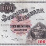 CRBX2817 BILLETE SUECIA 100 KRONOR 1962 SERIE R MBC