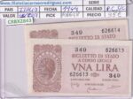 CRBX2843 PAREJA CORRELATIVA BILLETES ITALIA 1 LIRA 1944 SIN CIRCULAR