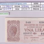 CRBX2850 BILLETE ITALIA 1 LIRA 1944 SIN CIRCULAR