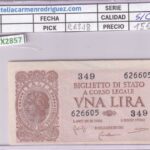 CRBX2857 BILLETE ITALIA 1 LIRA 1944 SIN CIRCULAR
