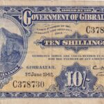 CRBX2905 BILLETE GIBRALTAR 10 SHILLINGS 1942 SERIE C MBC