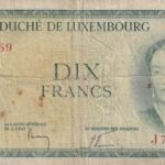 CRBX2921 BILLETE LUXEMBURGO 10 FRANCOS USADO
