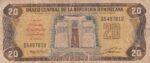CRBX2937 BILLETE REPUBLICA DOMINICANA 20 PESOS ORO USADO