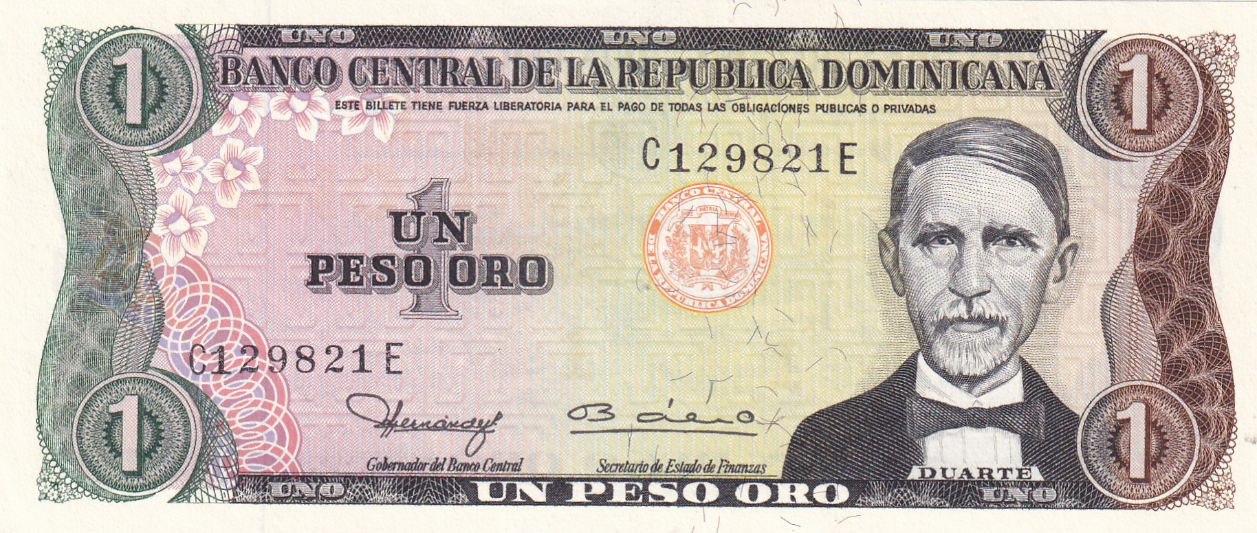 CRBX2939 CRBX2939 BILLETE REPUBLICA DOMINICANA 1 PESO ORO SIN CIRCULAR - Imagen 1