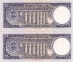 CRBX2975 PAREJA CORRELATIVA BILELTES GUINEA ECUATORIAL 25 EKUELE 1975 MBC+ - Imagen 2