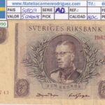 CRBX2990 BILLETE SUECIA 5 CORONAS 1963 MBC