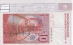 CRBX3006 BILLETE SUIZA 10 MARCOS SERIE H P-53 BC+ - Imagen 2
