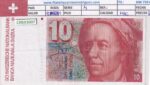 CRBX3007 BILLETE SUIZA 10 MARCOS SERIE M MBC