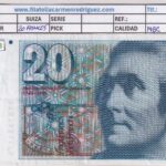 CRBX3008 BILLETE SUIZA 20 MARCOS SERIE W MBC