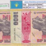 CRBX3155  PAREJA CORRELATIVA BILELTES KAZAJISTAN 1000 TENGE 2025 SIN CIRCULAR