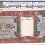 CRBX3157 BILLETE MAURITANIA 200 OUGUIYA 2002 SIN CIRCULAR