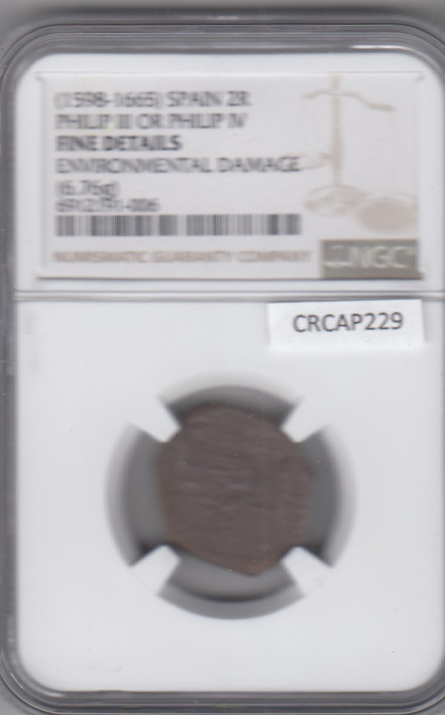 CRCAP229 CRCAP229 MONEDA ESPAÑA FELIPE III O IV 2 REALES 1598-1665 - Imagen 1