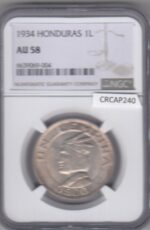 CRCAP240 MONEDA HONDURAS 1 LEMPIRA 1934 AU 58