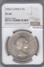 CRCAP243 MONEDA SUDAFRICA 5 SHILLINGS 1956 PL66