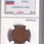 CRCAP254 MONEDA RUSIA 2 KOPECKS 1914 COBRE