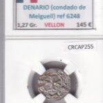 CRCAP255 MONEDA FRANCIA DENARIO CONDADO DE MELGUEIL VELLON