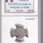CRCAP257 MONEDA FRANCIA DENARIO CONDADO DE MELGUEIL VELLON