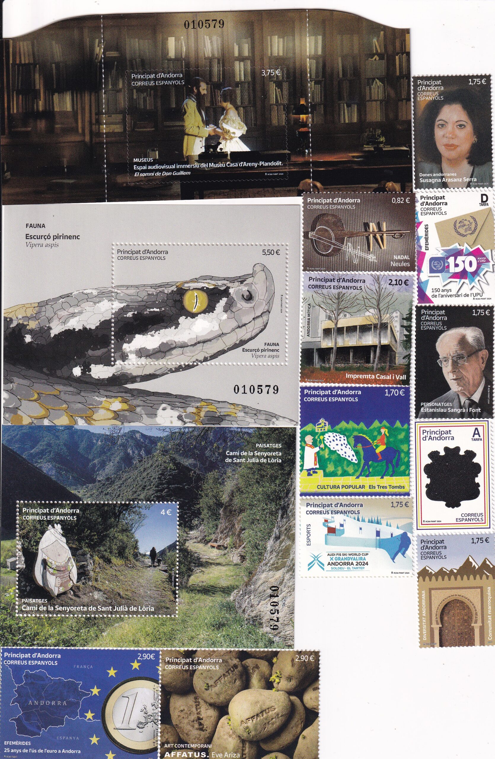 CRCOL894 CRCOL894 SELLOS ANDORRA AÑO 2024 COMPLETO - Imagen 1